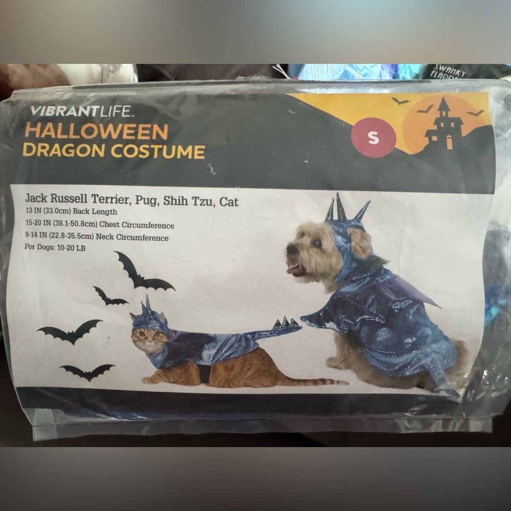 NWT Dragon Dog Costume Halloween Pet Size Small 10-20lbs